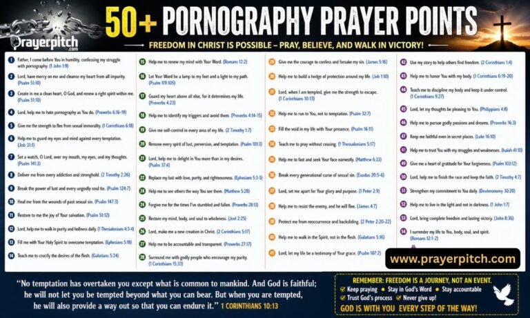 50+ Pornography Prayer Points with Scriptures