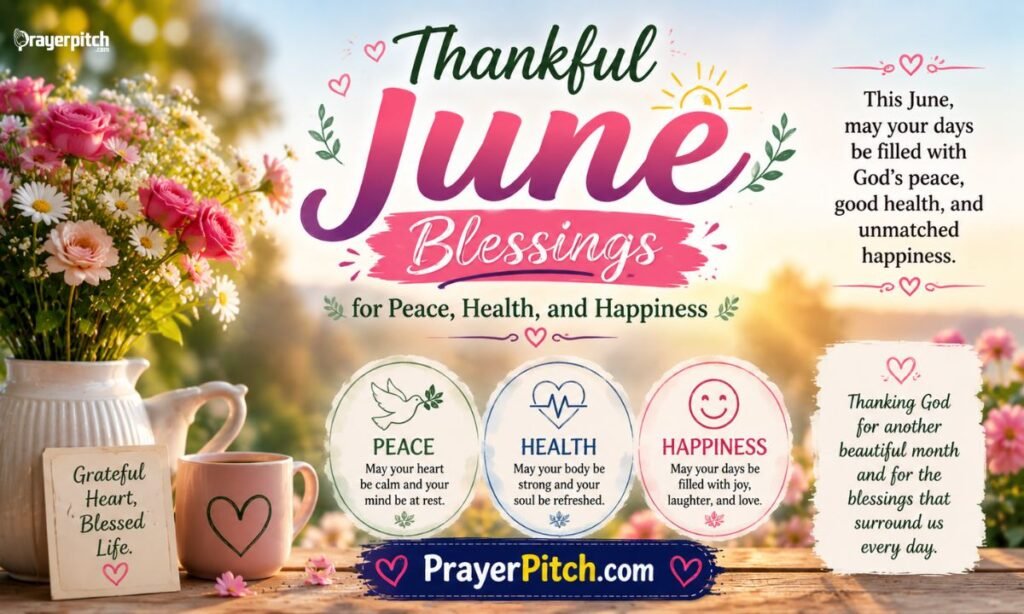 Thankful June Blessings for Peace, Health, and Happiness